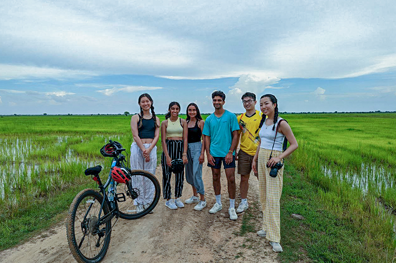 Cycling East Corner of Siem Reap Roluos Group & Countryside